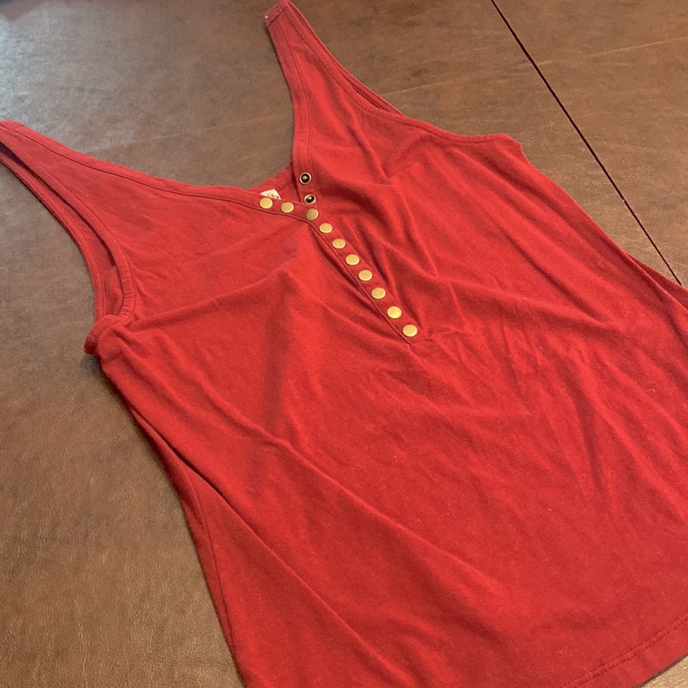 Free people tank with buttons